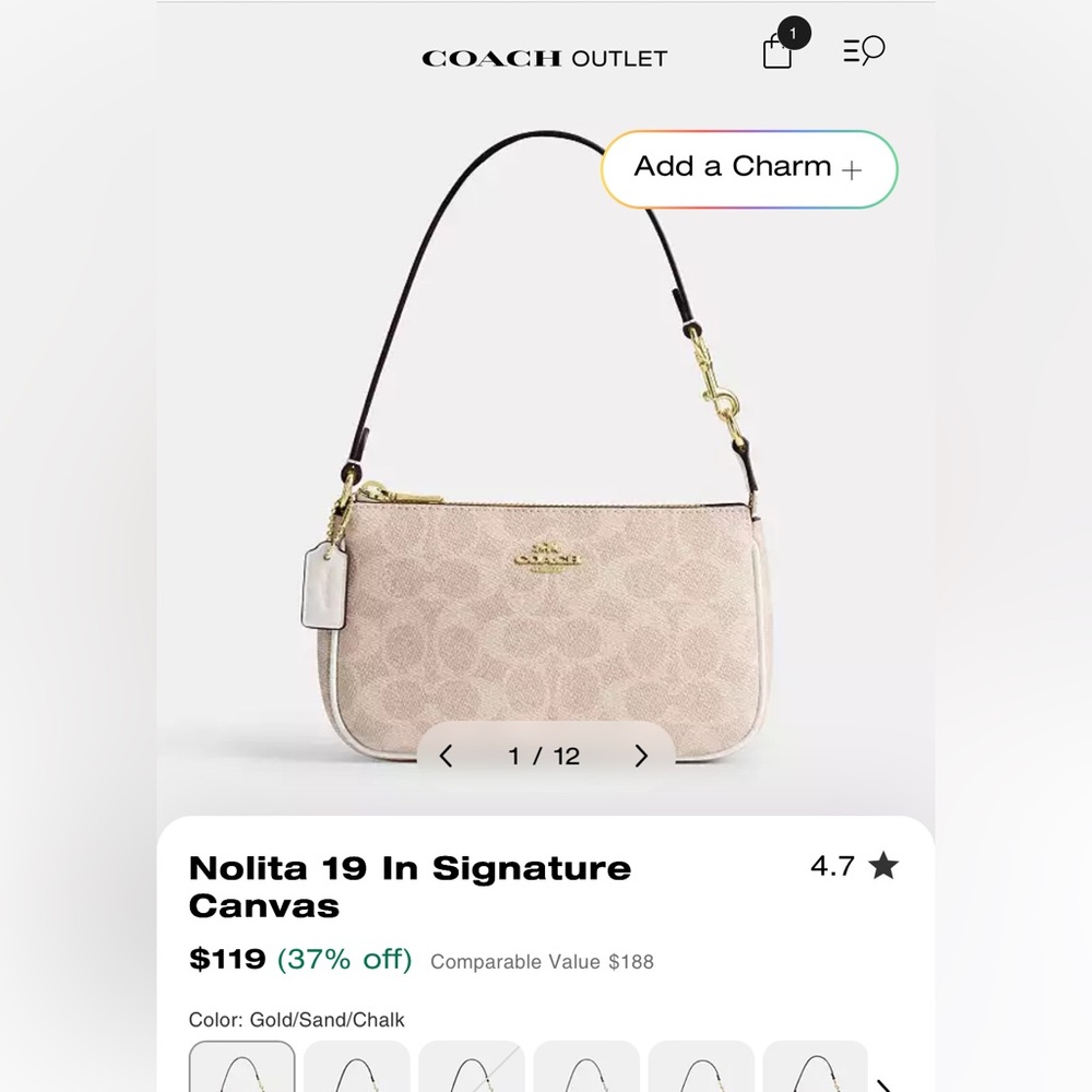 Coach Nolita 19 in Purple - Picture 7 of 7